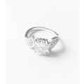 S925 Sterling Silver Designer 3.00CT Simulated Diamond Ring - Size 7 | P