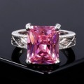 Exquisite 3.0CT Topaz Rose Ring set in S925 Sterling Silver 8Q