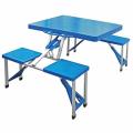 Folding steel picnic table