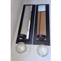 Wall mounted candle holders with mirrors