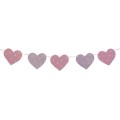 Heart Garland / Pink and Purple with Polka Dots