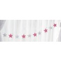 Felt Star Garland in Pink and White