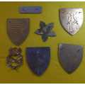 Collection of Military metal Shoulder Flashes, Cap and Beret Badges