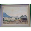 Southern African Landscape - Vintage - Oil on Board - Signed Frank Mey 1967