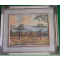 Hendrik Coetzer - Large Vintage Landscape - Oil on Board