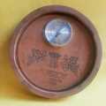 Barometer set in original Viceroy oak barrel top.