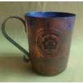 Grensdiens SA Polisie koper beker Kersfees 1973 /Vintage SA Border war SA Police copper jug