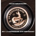 2017 Proof Krugerrand Fractional 4 Coin Set - 1/4oz,1/10th,1/20th, 1/50th 22ct Gold 50th Anniversary