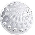 SOUTH AFRICA - 2018 FIFA WORLD CUP RUSSIA  R2-00  Crown Silver .999