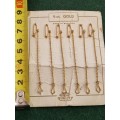 9ct vintage  gold safety chain pack of 6