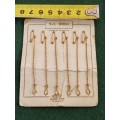 9ct vintage  gold safety chain pack of 6