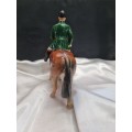 Antique porcelain horse and rider