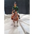 Antique porcelain horse and rider