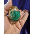 Resin eggs with natural stones inside