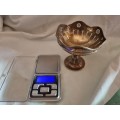 Map and web hallmarked silver candy or nut dish