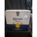 Corona metal rare cooler box with bottle opener