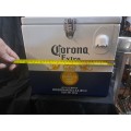 Corona metal rare cooler box with bottle opener