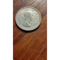 1958, silver 50% , Half-Crown