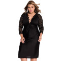 **PLUS SIZE** LOVELY LACE DETAIL COCKTAIL DRESS