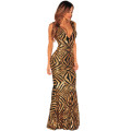 All Over Gold Sequin on Black Maxi Dress Formal Cocktail Party Night Club Evening Wear