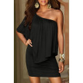 Black Layered Versatile Wear Multiple Ways Mini Dress Formal Cocktail Party Night Club Evening Wear
