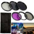 10 in1 58mm UV CPL PLD ND2 ND4 ND8 Filter Kit With Lens Hood Cap For Nikon Canon Camera