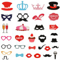 31Pcs Photo Mustache Stick Booth Wedding Prop Welcome Mask Props Wedding Party Decoration