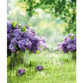 Spring Outdoor Green Grass Purple Flowers Photography Background Backdrop For Studio 3x5ft