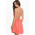 LOCAL STOCK BEAUTIFUL DOUBLE LAYER LOW BACK SKATER DRESS