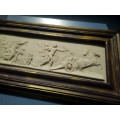 FRAMED Antique style plaque `Haides abducting Persephone`