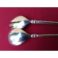 STUNNING CARROL BOYES PEWTER SALAD SERVER SET IN EXCELLENT CONDITION