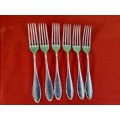 WMF CUTLERY: SET OF SIX SILVER PLATED DINNER FORKS