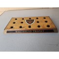 HIGHLY COLLECTIBLE AND VINTAGE BRASS "WHITBREAD TROPHY" SHOT GLASS TRAY