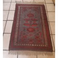 AWESOME TURKISH HANDWOVEN PURE WOOL YAGCIBEDIR CARPET IN GREAT CONDITION WITH LONG FRINGES