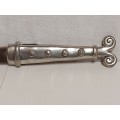 CARROLL BOYES FUNCTIONAL ART:  VINTAGE EARLY DESIGN PEWTER AND STAINLESS STEEL LETTER OPENER