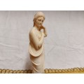 STUNNING A. SANTINI CLASSICAL SCULPTURE OF A LADY, MARKED ON  THE PLINTH AND 24 CM HIGH