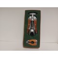HIGHLY COLLECTIBLE LAGUIOLE SILVER METAL AND WOOD CORKSCREW AND LABEL CUTTER SET IN A CUSTOMIZED BOX