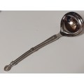 CARROL BOYES FUNCTIONAL ART: BEAUTIFUL AND UNUSUAL EARLY DESIGN LARGE PEWTER AND STAINLESS LADDLE