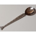 VINTAGE CARROL BOYES FUNCTIONAL ART EARLY DESIGN PEWTER AND STAINLESS LARGE SERVING SPOON
