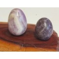 PAIR OF SMALL TO MEDIUM HIGHLY POLISHED GEMSTONE EGG, WEIGHING 69 GRAM