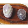 PAIR OF SMALL TO MEDIUM HIGHLY POLISHED GEMSTONE EGG, WEIGHING 69 GRAM