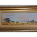 INVESTMENT ART: ORIGINAL FRANCOIS BADENHORST OIL ON BOARD PAINTING WITH A BEAUTIFUL FRAME