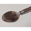 CARROL BOYES FUNCTIONAL ART: VINTAGE RARE AND UNUSUAL PEWTER AND STAINLESS STEEL SPOON
