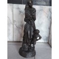 AWESOME FIND! RICK LEWIS IRISH BRONZE COLLECTION ROYAL TARA MOTHER AND CHILDREN COLD CAST BRONZE