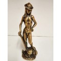AWESOME FIND! RARE DONATELLO`S DAVID BRONZE SCULPTURE WITH THE HEAD OF GOLIATH UNDERFOOT