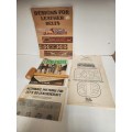 VINTAGE SET OF LEATHER CRAFT  AND DESIGN TOOLS BY CRAFTOOL CO, USA, TOGETHER WITH RELEVANT BOOKLETS