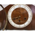 VINTAGE KIENZLE MADE IN GERMANY WOODEN MANTEL CLOCK IN WORKING CONDITION