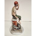 VINTAGE LARGE TYCHE TOSCA CAPODIMONTE PORCELAIN FIGURINE, MADE IN ITALY