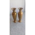 Vintage Set of Brass Vases