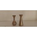 2 x Solid Mini Jug/Vases - Metal type - Japan